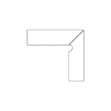 Schodový sokel Urban Gris oblý pravý